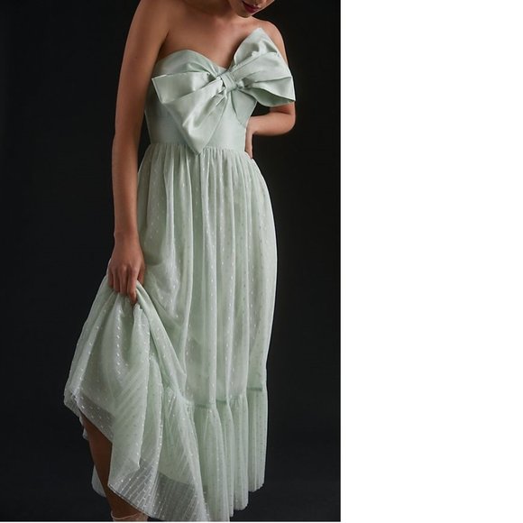 Anthropologie hutch Tulle Bow-Tie Midi Dress - Picture 3 of 7